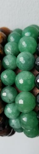 Faceted Jade Semiprecious stone Set