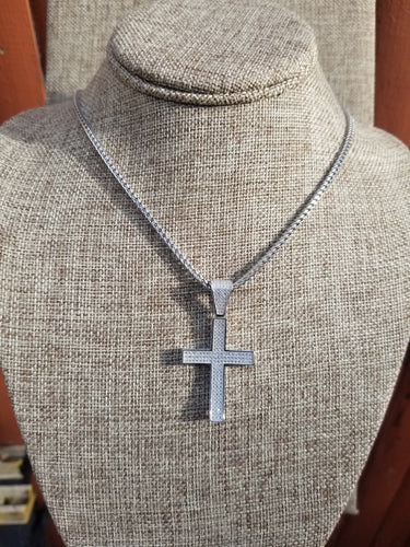 Sterling Silver Arched Cross & Chain