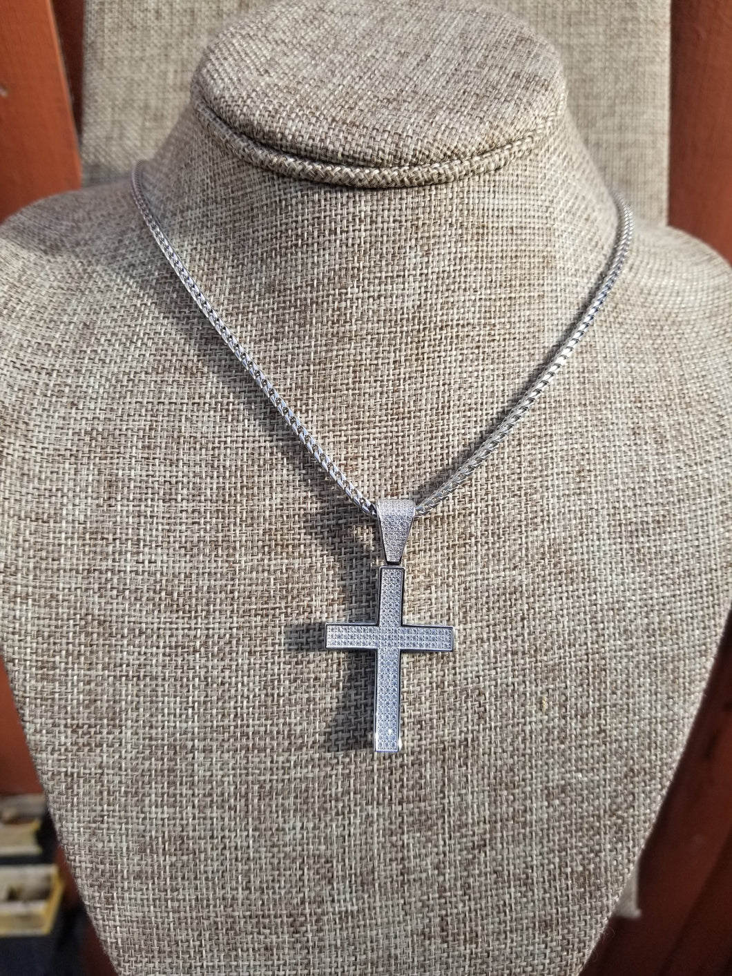 Sterling Silver Arched Cross & Chain