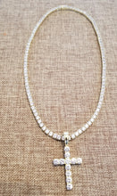 Load image into Gallery viewer, 18&quot; Gold over Sterling Silver w/ 4 mm Simulated diamonds